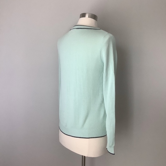 Modcloth Anthro Ringer Cardigan Sweater Aqua S - Picture 9 of 16